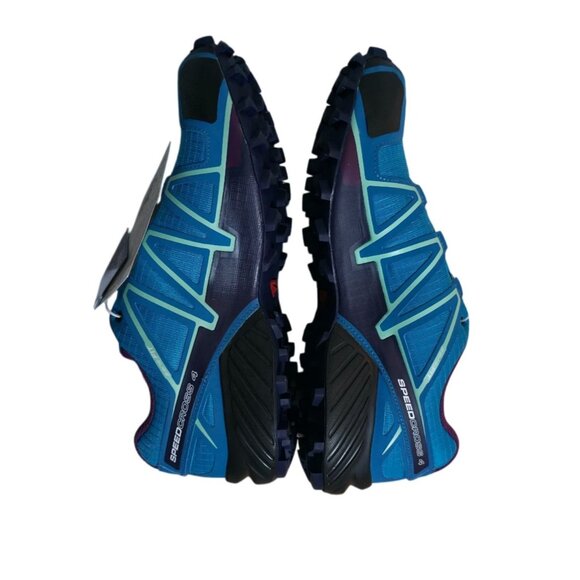 Salomon Speedcross 4 Trail Hawaiian Surf Running Shoes Blue/Purple Women's Sz 11 - Picture 3 of 7